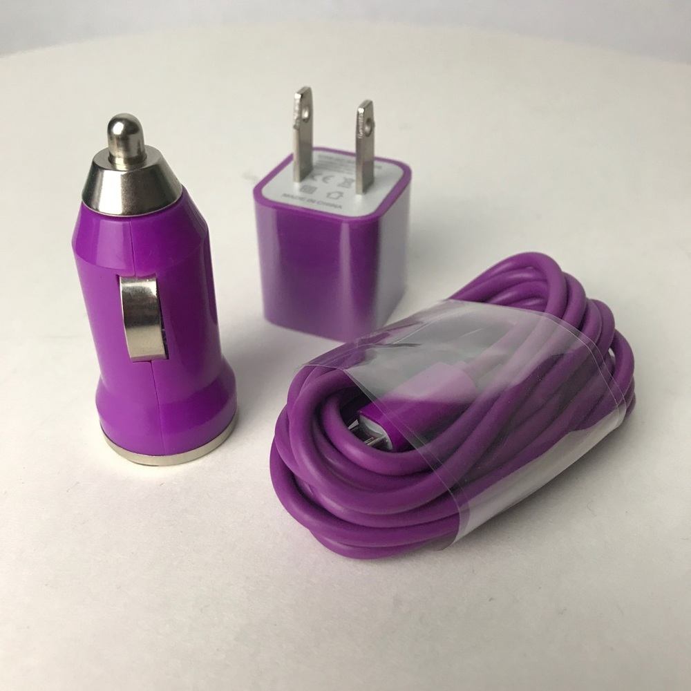 Micro USB Charging Set - Purple